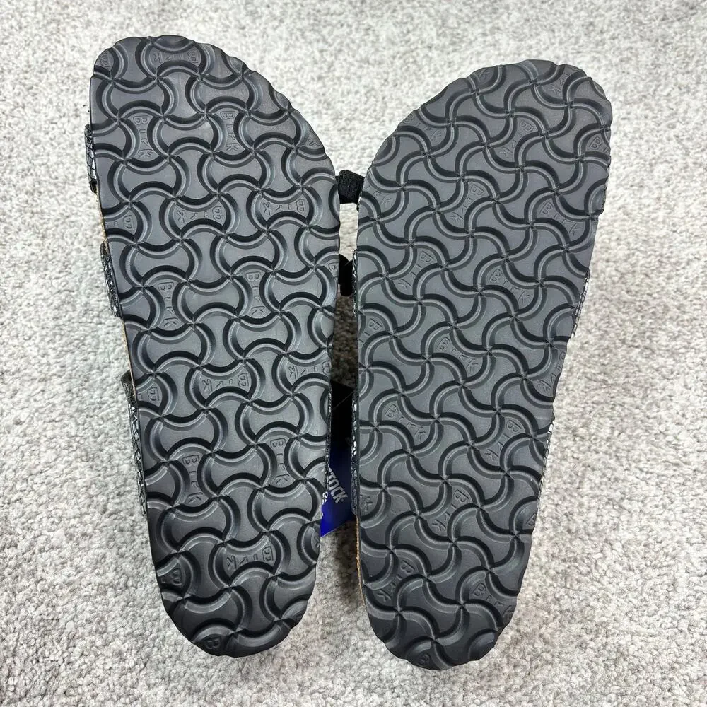NWT! Birkenstock Women's Franca Sandals Black python-print size 39 - Picture 7 of 11